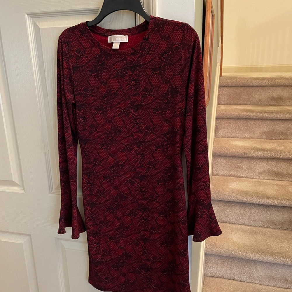 Michael Kors red and black print dress